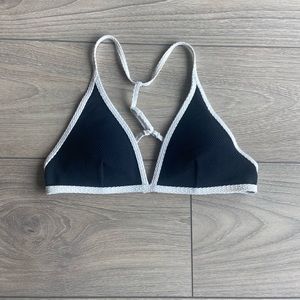 Abercrombie Dark Navy Bikini Top with White Trim
